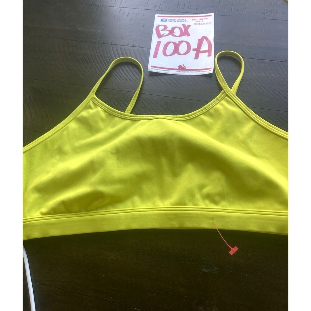 Reebok Women's Small Speedwick Neon Yellow Strappy Back Workout Athelic
